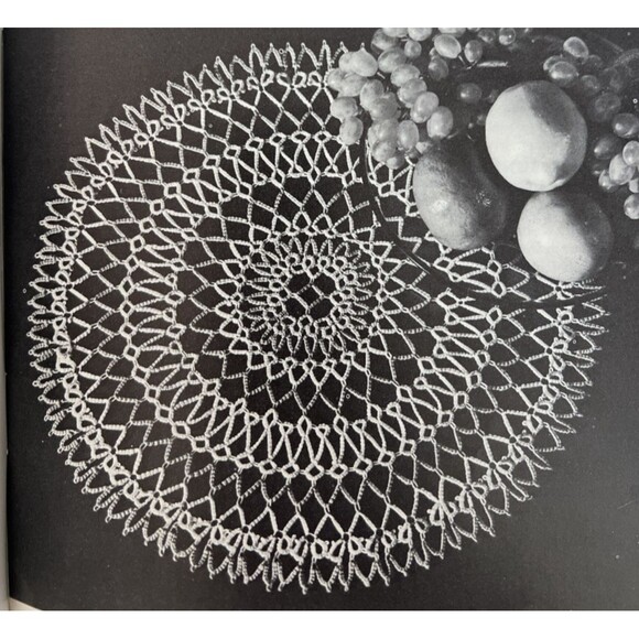 1962 Pricilla Doily Crochet Pattern A-391 PEPPERMINT STICK Irish Lace 14" - Picture 1 of 1